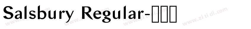 Salsbury Regular字体转换 Salsbury Regular字体转换